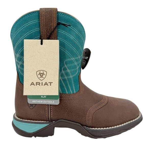 Ariat Womens Leather/Suede Dark Cotage Turquoise Anthem Shortie Boots Sz 6B NWOB - Picture 2 of 15